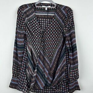Derek Lam 10 Crosby 100% Silk Printed Blouse